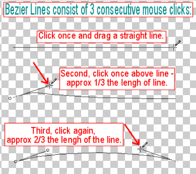 Bezier Line -- 3 clicks of the mouse