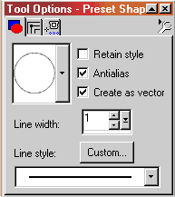 Preset Shapes Options