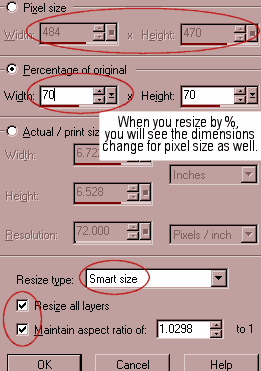 resize dialog box