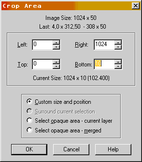 crop area settings