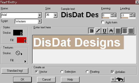 transparent text dialog box